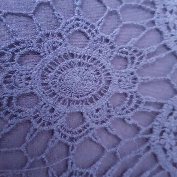 Long sleeve crochet top with button back. - Picture 2 of 4